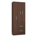 Ver imagem 1 de Guarda Roupa Solteiro Milão 3 Portas Chocolate – Poquema