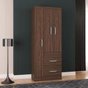 Ver imagem 2 de Guarda Roupa Solteiro Milão 3 Portas Chocolate – Poquema