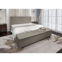 Ver imagem 2 de Kit Cabeceira Calçadeira Baú King 1,95 cm Madrid Suede Bege