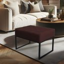 Ver imagem 2 de Puff Lisa Suede Marsala Base Metálica Industrial Preto - Pallazio
