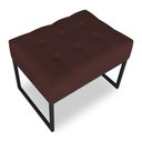 Ver imagem 4 de Puff Lisa Suede Marsala Base Metálica Industrial Preto - Pallazio