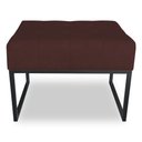Ver imagem 3 de Puff Lisa Suede Marsala Base Metálica Industrial Preto - Pallazio