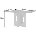 Ver imagem 2 de Mesa de Jantar Lorena Chumbo Cinamomo Base em Madeira 1,20 M Leifer Móveis