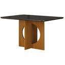 Ver imagem 1 de Mesa de Jantar Lorena Chumbo Cinamomo Base em Madeira 1,20 M Leifer Móveis