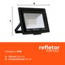 Refletor de Led 30w Luz Branca 110/220v 25.000h Fortled - 3