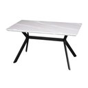 Ver imagem 2 de Mesa de Jantar Nika 4 Lugares Retangular MDF 140cm Marmorizado Cinza Or Design