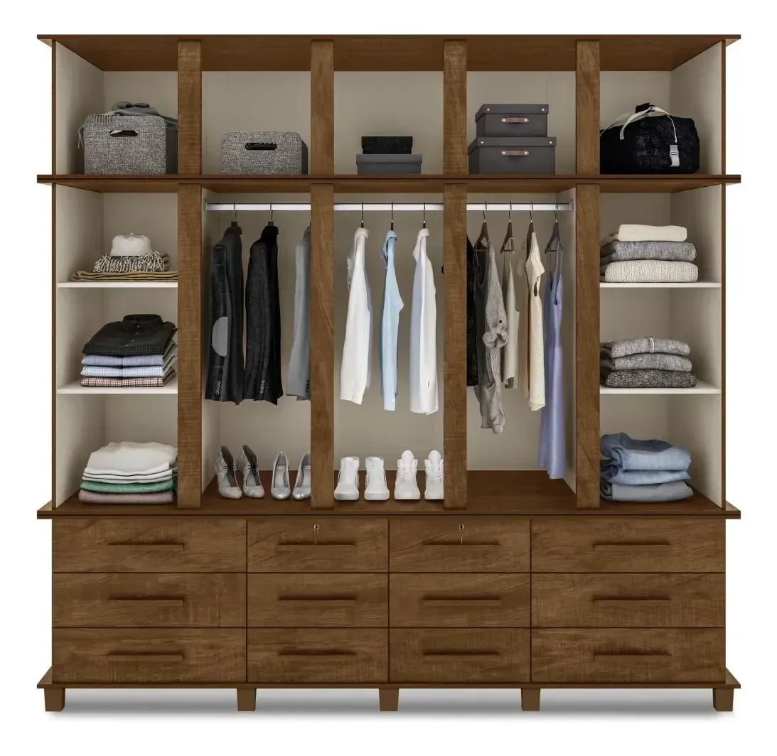 Guarda Roupas Roupeiro Luapa Berlin 10 Portas e 12 Gavetas - 5