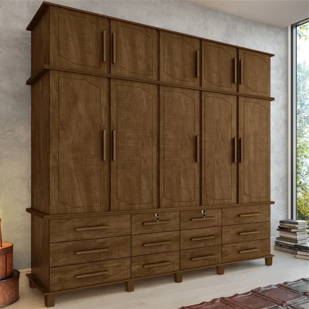 Guarda Roupas Roupeiro Luapa Berlin 10 Portas e 12 Gavetas - 3