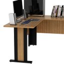 Ver imagem 5 de Mesa de Canto para Escritório em L Angular Amêndoa/Preto