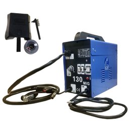 MAQUINA DE SOLDA MIG 130A 220V + 2 ESQUADROS 12KGS WWSOLDAS - 1
