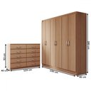 Ver imagem 4 de Guarda-roupa Casal Harper 6 Portas 2 Gavetas com Cômoda 10 Gavetas Demolição - Panorama Móveis