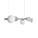 Ver imagem 4 de Lustre Pendente Figo Prata - 6 Globos Esfera de Vidro Branco - 6-2620-15-br