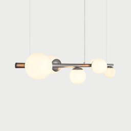 Lustre Pendente Figo Prata - 6 Globos Esfera de Vidro Branco - 6-2620-15-br - 5