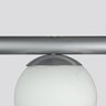 Lustre Pendente Figo Prata - 6 Globos Esfera de Vidro Branco - 6-2620-15-br - 6