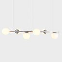 Ver imagem 3 de Lustre Pendente Figo Prata - 6 Globos Esfera de Vidro Branco - 6-2620-15-br