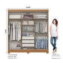 Ver imagem 4 de Guarda Roupa 6 Portas 3 Gavetas B367 Briz