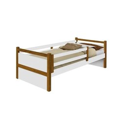 Cama Babá Solteiro Bianca Branco/Amêndoa - Infantil - 1