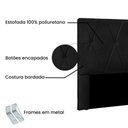 Ver imagem 3 de Cabeceira Casal Elisa 140cm para Cama Box Estofada Mdf-mdp Suede Preto Loja Sheep