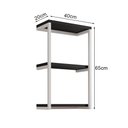 Ver imagem 3 de Nicho De Parede Industrial 3 Prateleiras Milão - Branco E Preto