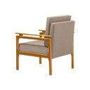 Ver imagem 3 de Kit 2 Poltronas Decor Pés Madeira Maciça Yasmin Linho Bege