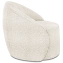 Ver imagem 5 de Poltrona Sala Decorativa Redonda 91cm Steve Boucle Off White I01 - Mpozenato