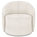 Ver imagem 4 de Poltrona Sala Decorativa Redonda 91cm Steve Boucle Off White I01 - Mpozenato