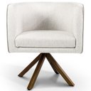 Ver imagem 4 de Kit 2 Poltronas Base Madeira Betina B-443 Linho Bege