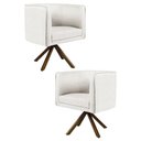 Ver imagem 1 de Kit 2 Poltronas Base Madeira Betina B-443 Linho Bege