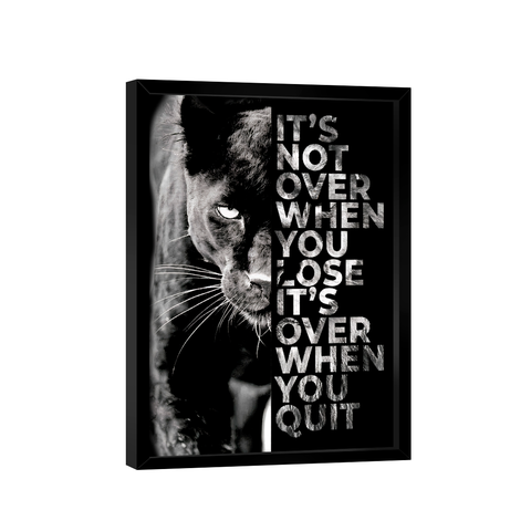 QUADRO DECORATIVO PANTERA NEVER GIVE UP