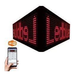 Painel Letreiro Led Digital 70x20 Duplo Lado Verde Wifi Temp:azul - 6