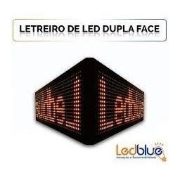 Painel Letreiro Led Digital 70x20 Duplo Lado Verde Wifi Temp:azul - 3