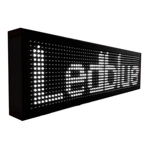 Painel Letreiro Led Digital 70x20 Duplo Lado Verde Wifi Temp:azul