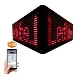 Painel Letreiro Led Digital 70x20 Duplo Lado Verde Wifi Temp:azul - 2