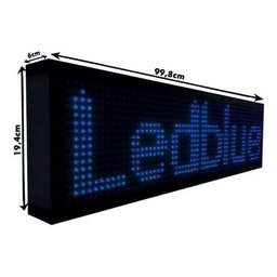 Painel Letreiro Led Digital 70x20 Duplo Lado Verde Wifi Temp:azul - 8