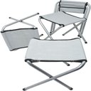 Ver imagem 3 de Mesa Maleta Dobrável de Alumínio com 4 Cadeiras, 120x60cm, Altura Ajustável para Camping