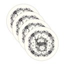 Ver imagem 1 de Kit Sousplat Natal Rena Preta - 4 Peças - sem Base