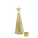 Ver imagem 1 de Árvore Natalina Vazada Porta-Velas com Estrela em Metal 28x9cm