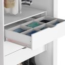 Ver imagem 6 de Guarda Roupa Casal 2 Portas de Correr com Espelho Versale 241 cm Branco Absoluto Zanz