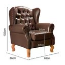 Ver imagem 3 de Poltrona Imperador Chesterfield Capitonê Couro Marrom