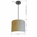 Ver imagem 2 de Lustre Luminária Pendente Vivare Free Lux Pe-4106pr Cúpula em Tecido 20x25cm