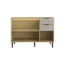 Ver imagem 4 de Balcão Gabinete para Pia 120 cm 3 Portas 2 Gavetas Capadócia Amadeirado 100% MDF Casamia