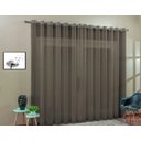 Ver imagem 3 de Cortina Voil Sala Ou Quarto 4,00x2,50 Ilhós Cromado:Cinza