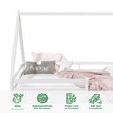 Ver imagem 3 de Cama Montessoriana Madeira Maciça Casa Estrado Sila Branco Idimex