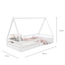 Ver imagem 4 de Cama Montessoriana Madeira Maciça Casa Estrado Sila Branco Idimex