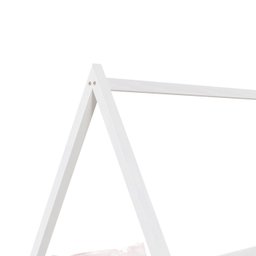 Cama Montessoriana Madeira Maciça Casa Estrado Sila Branco - 7