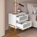 Ver imagem 7 de Kit 2 Mesas de Cabeceira Luxo Titanium com Fino Acabamento 45cm