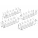 Ver imagem 1 de Kit 4 Organizadores de Gavetas Clear 30 x 7,5 x 6cm Transparente ou
