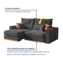 Ver mais imagens de Sofa Retratil e Reclinavel Montreal 210cm Kc Rei de Casa Veludo Cinza