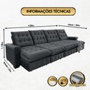 Ver imagem 2 de Sofá Coliseu 4.00m Retrátil e Reclinável Super Pillow