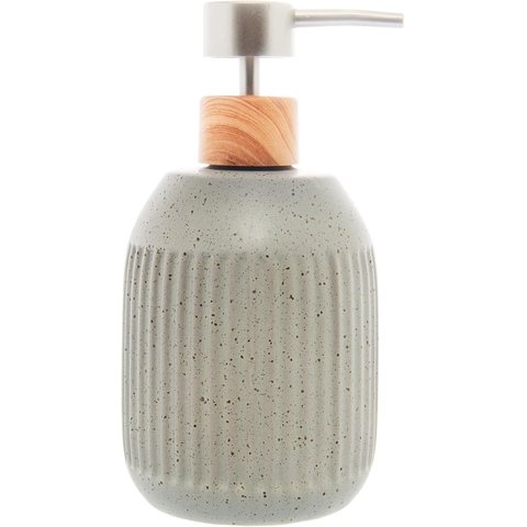 Porta Sabonete Líquido de Cerâmica Granilite Lines Cinza 430ml